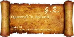 Gyurcsán Roland névjegykártya