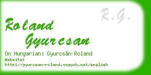roland gyurcsan business card