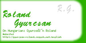 roland gyurcsan business card